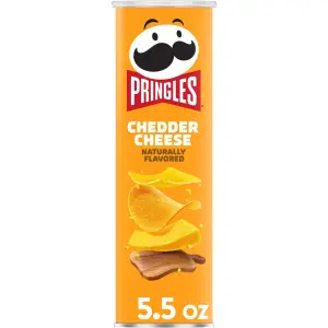 Pringles Potato Crisps Chips, Cheddar Cheese, 5.5 oz