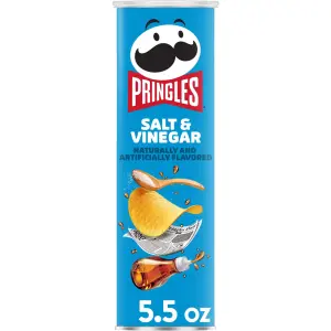 Pringles Potato Crisps Chips, Salt and Vinegar, 5.5 oz
