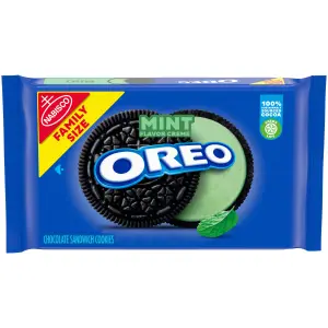 OREO Mint Flavored Creme Chocolate Sandwich Cookies, Family Size, 20 oz