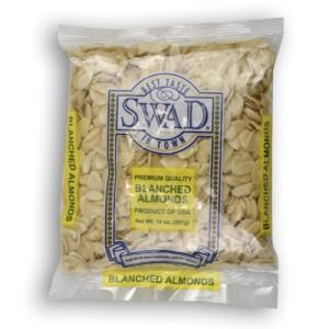 Swad Blanched Sliced Almonds 14 Oz- New Pack