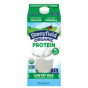 Stonyfield Organic Low Fat 1 Percantage  Milk - Half Gallon