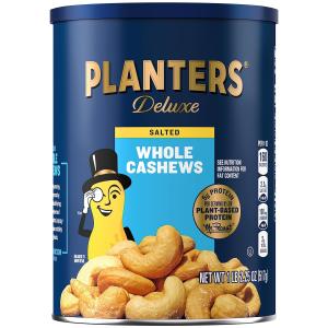 Planters Deluxe Lightly Salted Whole Cashews, 18.25 oz Canister
