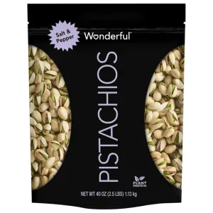 Wonderful Salt And Pepper Pistachios (40 Oz.)