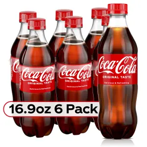 Coca-Cola Soda Soft Drink, 16.9 fl oz, 6 Pack