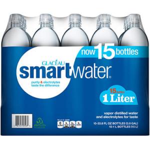 Glaceau Smartwater Water (1 L Bottles, 15 Pk.)